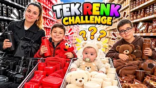 TÜM GÜN BOYUNCA TEK RENK KIRMIZI SİYAH KAHVERENGİ !! Challenge