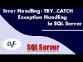 Error Handling in SQL Server TRY CATCH Exception Handling in SQL Server