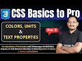 CSS Colors Units Text Properties CSS Tutorial for Beginners Computer Tech Academy