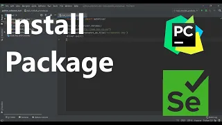 Python Selenium Install a package in PyCharm