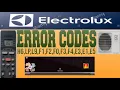 Electrolux DC Invelter Ac All Arror Codes faults H6 LP L9 F1 F2 F3 F4 F5 E3 E1 E5 solutions