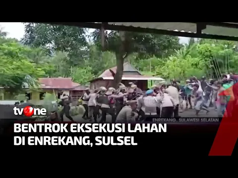 Hujan Lemparan Batu Ditengah Bentrok Warga & Aparat Terkait Eksekusi Lahan
