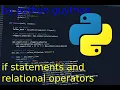 Python If Statements And Relational Operators