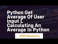 Python get average of user input l calculating an average in python