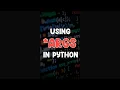 ARGS in Python