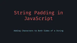 Pad String on Both Sides