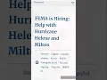 FEMA hiring