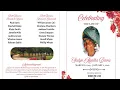Thanksgiving service of the life of Sislyn Agatha Harrison Funeral Services