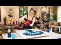 I Chased the PERFECT TURQUOISE Color HUGE Canvas - Acrylic Pouring