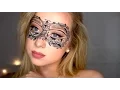 LACE MASQUERADE MASK TUTORIAL HALLOWEEN MAKEUP