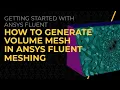 How to Generate Volume Mesh in Ansys Fluent Meshing Lesson 6