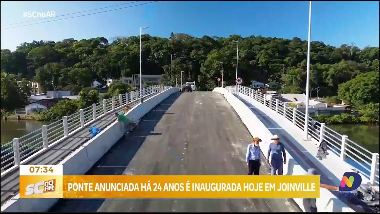 Ponte anunciada há 24 anos é inaugurado nesta sexta-feira em Joinville