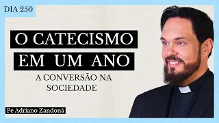 O Catecismo em Um Ano Dia 250 - A Conversão na Sociedade - Padre Adriano Zandoná