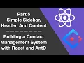 5 - Simple Sidebar Header And Content