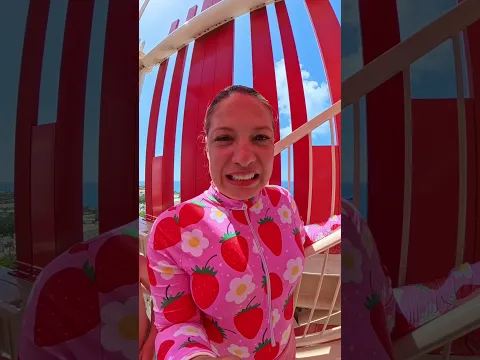 Christen Yelled Something RIDICULOUS Down This GIANT SLIDE! #shorts