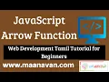 JavaScript Arrow Function Web Development Tamil Tutorial for Beginners