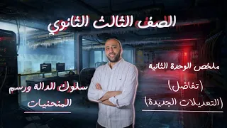 الصف الثالث الثانوي أقوي ملخص للوحده الثانيه تفاضل سلوك الداله ورسم المنحنيات سلوك الداله 