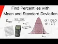 Find Percentile with Mean and Standard Deviation Normal Curves Statistics