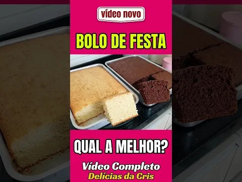 A Melhor Massa para BOLO DE ANIVERSÁRIO Simples e Fácil! 🍫 #bolo