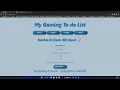 My Gaming Todo List - Flatiron School Phase 3 Project
