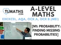 A-Level Maths M1-04 Probability Finding Missing Probabilities