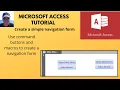 Create a database navigation form Microsoft Access navigation form
