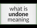 Undone meaning of Undone