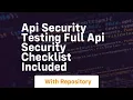 Api security testing full api security checklist included