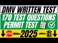 DMV Written Test 2025 Practice Test 170 Questions and Answers