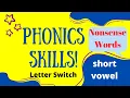 CVC Words Short Vowel Nonsense Words Phonics for Kids
