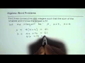 Define Variables and Solve Word Problem For Three Consecutive Numbers