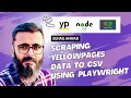 Data Scraping using Node js Playwright Scrape Business Listings from YP com