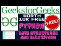 GeeksForGeeks FREE Online Courses with Certificate Python FREE course DSA FREE course Beginner