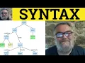 Syntax Meaning - Syntax Examples