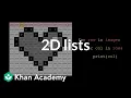 2D lists Intro to CS - Python Khan Academy