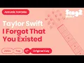 Download Lagu Taylor Swift - I Forgot That You Existed (Acoustic Karaoke)