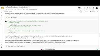 TensorFlow basics Variables