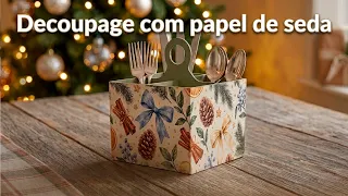 NÃO ACREDITAR - DECOUPAGE COM PAPEL DE SEDA