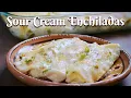 SOUR CREAM CHICKEN ENCHILADAS WITH HATCH GREEN CHILE Delicious Recipe You ll Make Again and Again