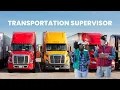 What is the role of a Transportation Supervisor Career Guide - Job Description