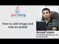 Java Swing Bangla Tutorial 18 How to add image and text on JLabel