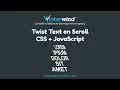 Twist Text on Scroll with CSS JavaScript