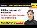 GUI Components in NetBeans - Fundamentals to Java Programming Class 11 IT Unit 5 Code 802 Part B
