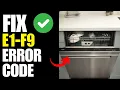 whirlpool dishwasher error code E1-F9 - How To Fix