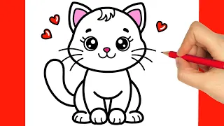 HOW TO DRAW A CAT EASY