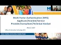 How to login to EHBs using the Multi-factor Authentication Process