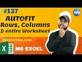 VBA Code to AutoFit rows columns and entire worksheet Excel Tricks