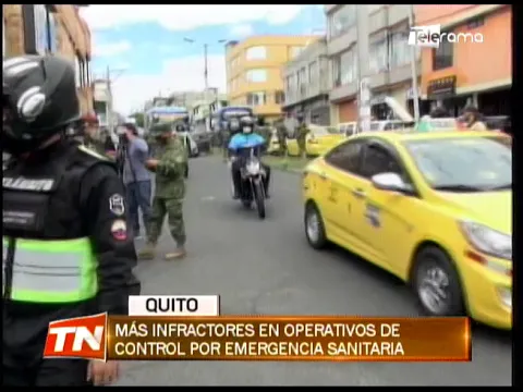 Más infractores en operativos de control por emergencia sanitaria