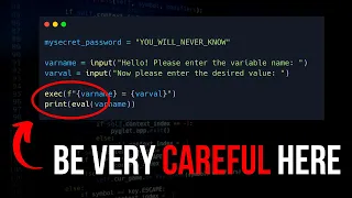 Be Careful When Using exec or eval in Python