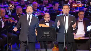 هاني شاكر و محمد ثروت أحلف بسماها و بترابها وسط تفاعل كبير مع الجمهور حفل انتصارات أكتوبر 2025 